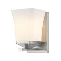 Z-Lite Darcy 1 Light Wall Sconce, Brushed Nickel & Etched Opal 1939-1S-BN